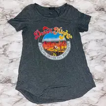 Zutter Graphic T-shirt "Desert Night" Grey Women M Boho Festival Travel Outdoor