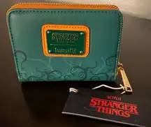 New Loungefly Stranger Things - Hawkins High Zip Around Bi-Fold Wallet