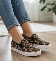 Steve Madden Women’s  Quilted Leopard Print Slip-On Comfort Shoes size 7