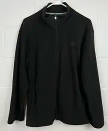 Starter Black Fleece Zip Up Side Medium