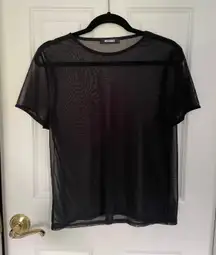 Black Mesh Top