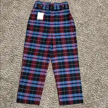 Zara Multicolor Plaid Pants