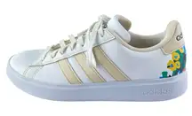 Adidas Grand Court Cloudfoam Floral Women's White Lace Up Low Top Sneakers 8.5