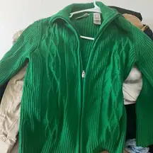 Villager zip front cardigan petite small