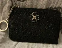 Rare Black Kate Spade Odette Glitter Wallet Sparkle Coin Purse Card ID Holder