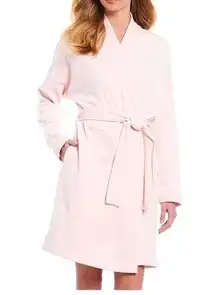 Braelyn II Solid Knit Fleece Short Wrap Cozy Robe