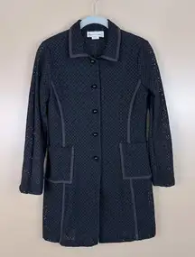 Elliott Lauren Black Eyelet Lace Blazer Jacket 4 Whimsigoth Goth Witchy