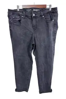 Torrid Perfect Boyfriend Ankle Jeans‎ Black Vintage Stretch Women's Plus 18T