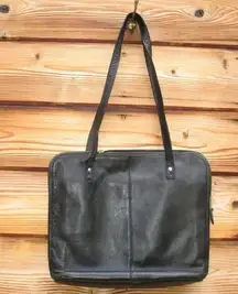 Vintage Frye Large Leather Carryall Travel Computer Work Bag