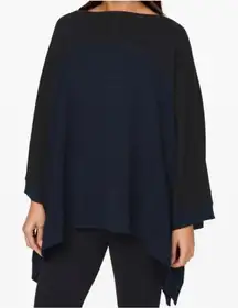 Lululemon Knit Ribbed Poncho Sweater One Size Fits All Crewneck, It All Lines Up