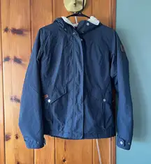 Columbia Navy Blue Faux Fur Lined Hood Winter Jacket- Size Small