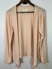 Destination 365 Cardigan M Blush Open Front Minimalist Soft Quiet Luxury Basics