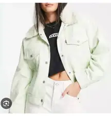Levi’s mint corduroy Sherpa bomber jacket smwll