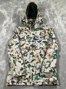 Zadig Voltaire Kris Camou Jacket Small Faux Fur Lined Removable Hood Cozy Warm