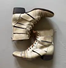 FREEBIRD by STEVEN Heaven Cutout Leather Mid Calf Boots