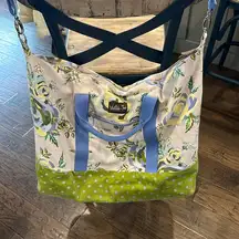 overnight weekender luggage bag tote floral print butterfly liner