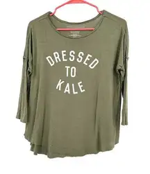 Grayson Threads size‎ XS Dressed to Kale graphic green t-shirt loose fit