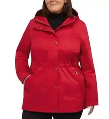 HUNTER Women's Red Adela Classic Waterproof Rain Jacket Plus Size XXL