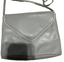 Saks fifth avenue Italy vintage grey leather crossbody bag
