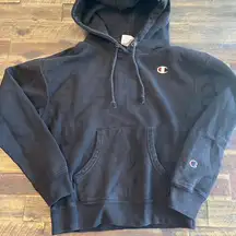 Champion reverse weave classic black pullover hoodie size small