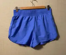 Women vibrant blue shorts