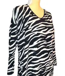 Dana Buchman zebra print sweater top.