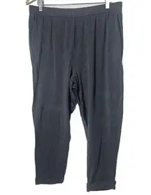 Eileen Fisher Women’s Pants Medium Slouchy Crop Pants Tencel Knit Pull On Gray