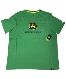 John Deere Men’s Green Logo T-Shirt – Size 2XL – Classic Tractor Graphic Tee – Brand New 