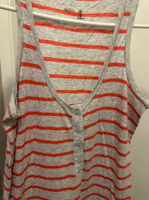 Grey And Orange Buttoned Jumpsuit Size XS 🧡