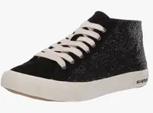 SeaVees Sneaker Size 8.5 Black Glitter Suede California Special Nova Lace Up