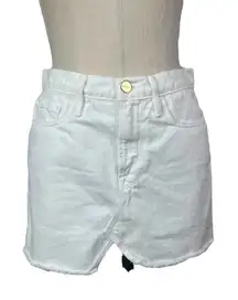 Frame Denim Le Mini Denim Skirt‎ White Size 24
