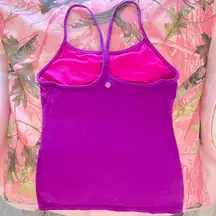 power y bright purple racerback full length active tank top