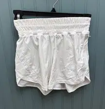 Lululemon Speed Up Shorts White High Rise Women Size 2 Athletic Running