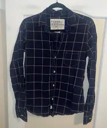 Frank & Eileen Barry Plaid Crinkle Button Up Shirt