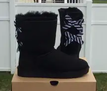 Bailey Bow II Diagonal Stripe Boots