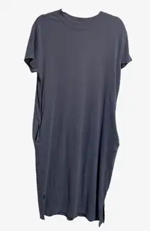 Time and Tru gray ribbed long dress knit sz large