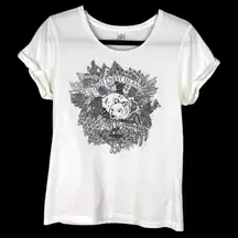 Earth Positive Rottnest Island Friendly Quokka White Women's Sz M Organic Cotton