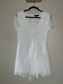 Lulus Wedding White Mini Ruffle Dress