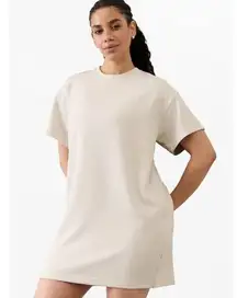 Athleta XL Seasoft Rib Tee Dress Bone X-Large Regular