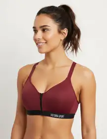 Victoria’s Secret Incredible Sport Zip Front High Impact Sports Bra 36C Burgundy