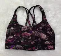 Lululemon floral print energy bra size 4