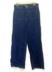 Oat New York ladies straight flare dark denim jeans size 29 spring prep