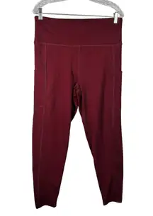 Maroon Red The Everything Pocket Legging Athletic Pants XL Reg