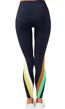 Splits59 Pierce High Waist Techflex 7/8 Legging Indigo, Copper & Yellow Size XS