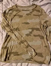 American Eagle  Long Sleeve Camo Top