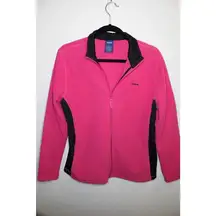 Pink and Black Large Lightweight Fleece Jacket from Reebox Athletic Athleisure