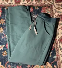 Figs Teal straight leg pants