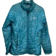 The North Face  blue Summit Series down winter jacket. Size Medium