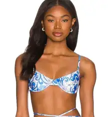 Cin Cin Women’s Shrine Retro Hippie Printed Bikini Top Size Large