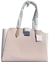 Kate Spade Brand New  Voyage Large Work Tote Colorblocked white/pink/brown